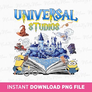 Universal Studios Png, Cartoon Characters Png, Family Trip Png, Magical Castle Png, Family Vacation Png, Png File For Sublimation