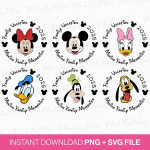 Bundle Family Vacation Svg, Making Family Memories Svg, Mouse and Friends Svg, 2025 Family Trip Svg, Png Svg For Print, Instant Download