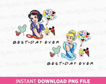 Best Day Ever Png, Snacks and Balloons Png, Princess Png, Family Trip Png, Girls Trip Png, Family Vacation Png, Png Files For Sublimation