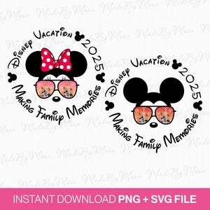Mouse Couple Svg, 2025 Family Vacation Svg, Magical Kingdom Svg, Making Family Memories Svg, Png Svg Files For Print, Instant Download