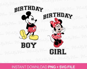 Mickey Mouse Birthday SVG, Family Theme (Instant Download)