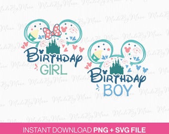 Magical Kingdom Birthday SVG, Mouse Ears, Bow (Instant Download)
