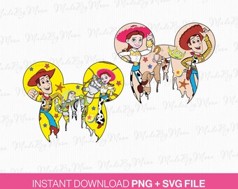 Toy Friends Mouse Ear SVG, Family Vacation 2025, PNG Files (Instant Download)
