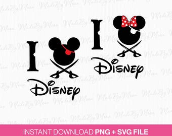 Mouse Pirates SVG, familievakantiereis, PNG SVG-bestanden (digitale download)