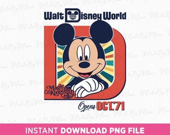 Retro Mickey Mouse PNG, Family Trip Design (Instant Download)