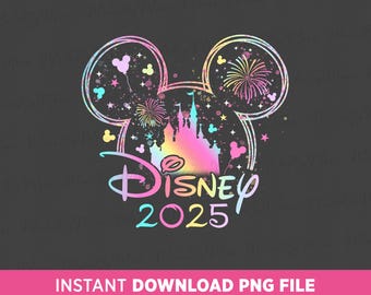 Magical Kingdom Family Trip 2025 PNG, Mouse Ears Balloons (Instant Download)