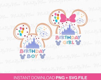 Magical Kingdom Birthday SVG, Mouse Ears and Bow, Family Birthday (Digital Download)