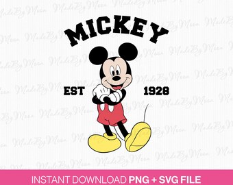 Mickey Mouse Est 1928 SVG, Family Trip Design (Digital Download)
