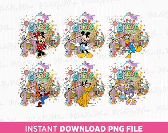 Epcot Mickey och vänner PNG, familjesemesterdesign (digital nedladdning)
