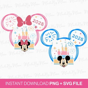2025 Family Vacation Svg, Mouse Couple Face Svg, Color Magical Kingdom Svg, Family Trip Svg, Couple Trip Svg, Png Svg Files For Print