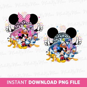 Mickey and Friends Png, Epcot Png, Family Vacation Png, Flower Garden Festival Png, Family Trip Png, Png For Sublimation, Instant Download