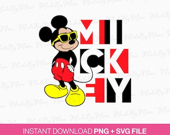 Retro Mouse Sunglasses SVG, Family Trip Design (Instant Download)