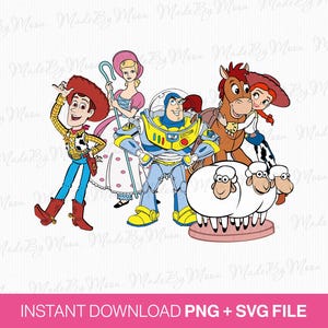 Toy Friends Svg, Family Vacation Svg, Cowboy and Friends Svg, Family Trip Svg, Vacay Mode, Png Svg For Sublimation, Instant Download