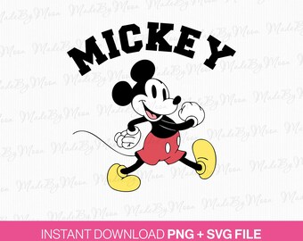 Retro Mouse Cartoon SVG, Family Vacation Design (PNG SVG Files)