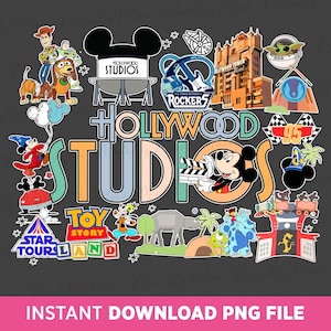 Hollywood Studios Png, Cartoon Characters Png, Family Vacation Png, Family Trip Png, Vacay Mode, Png File For Sublimation, Instant Download