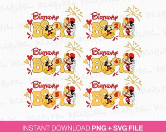Birthday Boy Mouse Ears SVG, Magical Kingdom Theme (PNG SVG Files)
