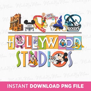 Mouse and Friends Png, Hollywood Studios Png, Family Vacation 2025 Png, Cartoon Characters Png, Family Trip Png, Png File For Sublimation