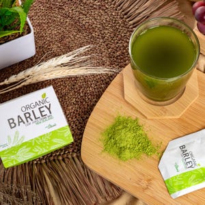JC Organic Barley Grass Juice Powder Organic Leaf Juice Drink Mix with Stevia from New Zealand