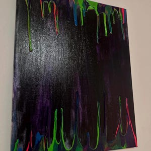 drippy paint canvas one of one (11x14)