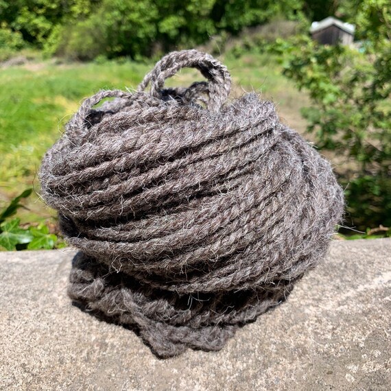 Dark Grey 179g Handspun Herdwick Yarn British Handspun Yarn 2 Ply Bulky Chunky Weight