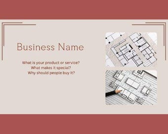 Wyrafinowany pakiet szablonów, wizytówki, ulotka i strona internetowa. Do edycji wymagane jest konto Canva.com.