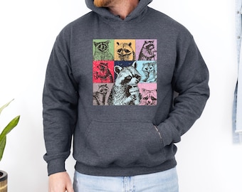 Funny Racoon Drink Coffee Hoodie: Meme Sweatshirt