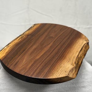 Kansas walnut circular charcuterie serving tray