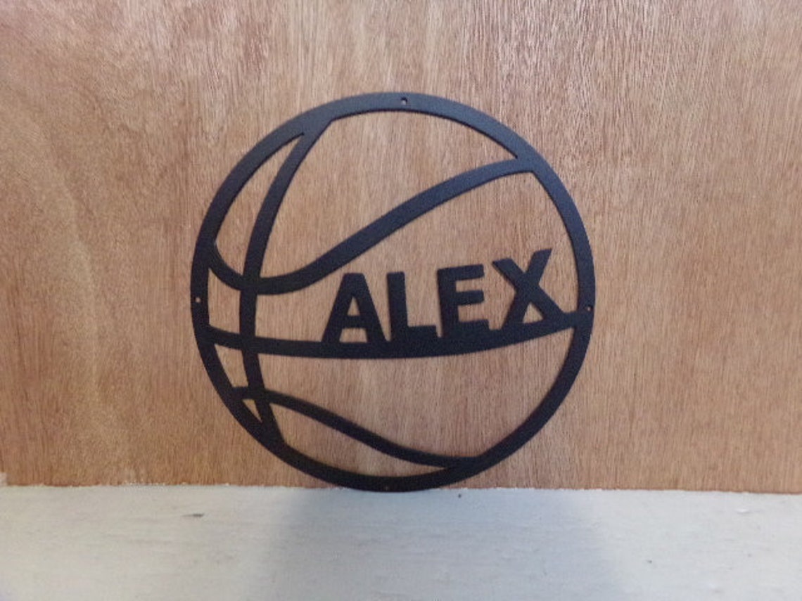 Personalize Basketball Small Metal Sports Wall Art Silhouette Etsy