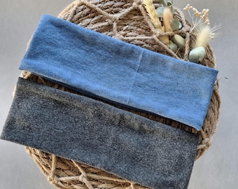Lightweight headband men unisex simple soft fabric for spring summer autumn handmade from cotton jersey