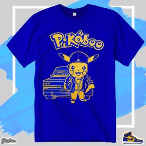 Royal Blue Yellow Pikaboo shirt air jordan 1 Laney outfit