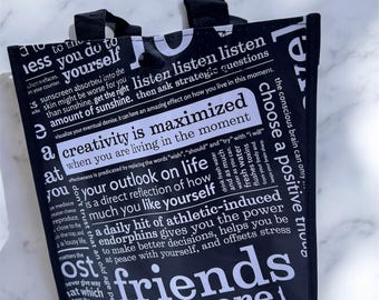 Bolso tote negro Lululemon: Yoga, gimnasio, playa - Poliéster impermeable