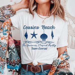 Custom Beach-shirt neven en nichten, The Summer I Turned Pretty-sweater, Team Conrad, Team Jeremiah, Team Belly Summer Vibes Summer Vibe Group-T-shirt