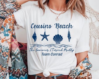 Cousins Beach Custom Shirt, The Summer I Turned Pretty Sweatshirt, Team Conrad, Team Jeremiah, Team Belly Summer Vibes Summer Vibe Group Tee