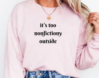 Booktrovert-shirt, te non-fictie buiten T-shirt, T-shirt boekenliefhebber, shirt boekenclub, fictie lezer cadeau boekenwurm bibliothecaris boekenliefhebber shirt
