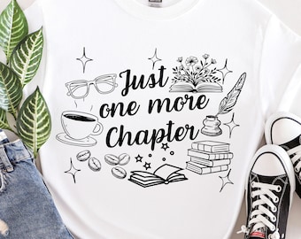 Nur noch ein Kapitel Shirt, Buch-Liebhaber-Shirt, Bücher und Kaffee Shirt, Floral Bookish Shirt, Buch-Club-Shirt, Leser-Shirt, lustiges Buch-T-Stück