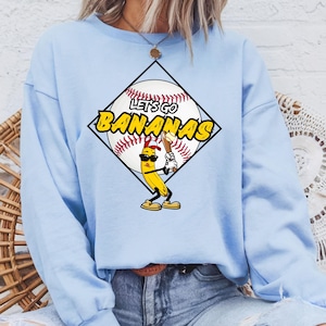 Savannah Shirt, Let&#39;s Go Bananas Baseball Shirt, Funny Banana Playing Baseball Shirt, Cute Bananas Funny Banana Shirt, Gift For Baseball Fun