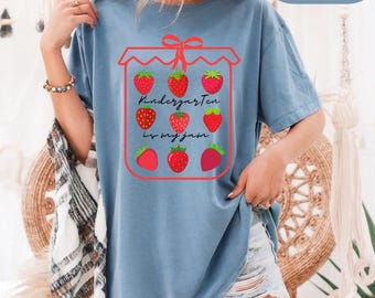 Comfort Colors® Kindergarten Is My Jam, Kindergarten Teacher Shirt, Kindergarten Teacher Gift, Kinder Crew, Kinder Squad, Kinder Team