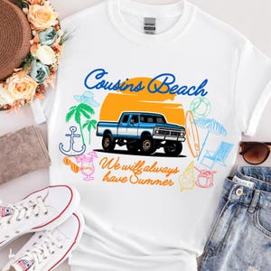 Cousins Beach T-Shirt, The Summer I Turned Pretty Shirt, Team Conrad Team Belly Team Jeremiah Tee, Funny Beach Gift, Summer Vacation T-Shirt