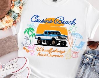Cousins Beach T-Shirt, The Summer I Turned Pretty Shirt, Team Conrad Team Belly Team Jeremiah Tee, Funny Beach Gift, Summer Vacation T-Shirt