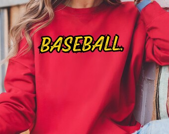Baseball Sweatshirt, Baseball Game Day Shirt, Baseball Game Day Sweatshirt for Women, Sports Mom Sweatshirt, Gameday Sweatshirt,Baseball Tee