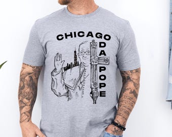 Pope Chicago T-Shirt, Papst Robert Prevost Shirt, religiöses T-Shirt, De Pope Shirt, Jesus T-Shirt Geschenk, christliches Grafik-T-Shirt Geschenk für Chicagoer