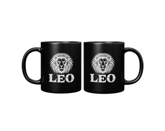 Leo Zodiac Mug – Astrology Coffee Cup – Horoscope Gifts – Leo Lion Mug – Leo Gift for Him or Her