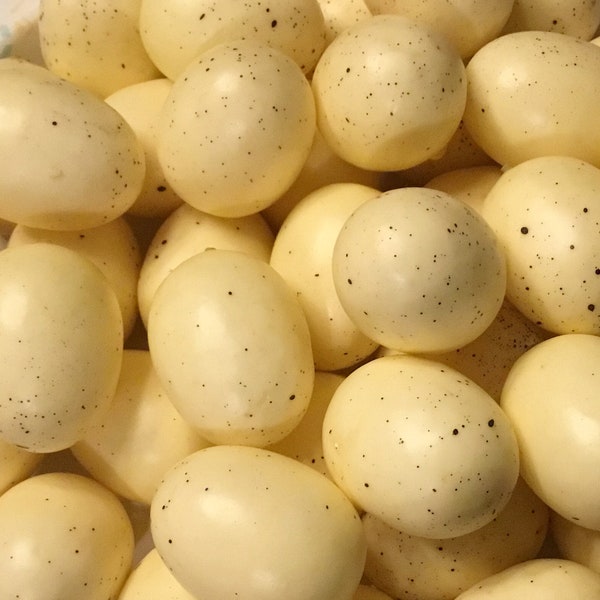 Set Of 6 Pale Yellow Speckled Bird Eggs 1” Bird Nest Eggs