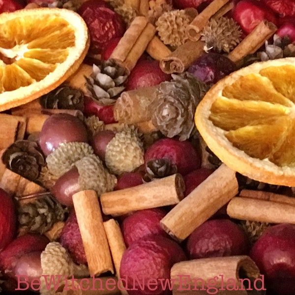 Autumn Fall Winter Cranberries Acorns Pine Cones Orange Slices Bowl Fillers 2 C.