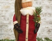 XL Folk Art Santa Claus Doll Christmas Standing Santa Doll