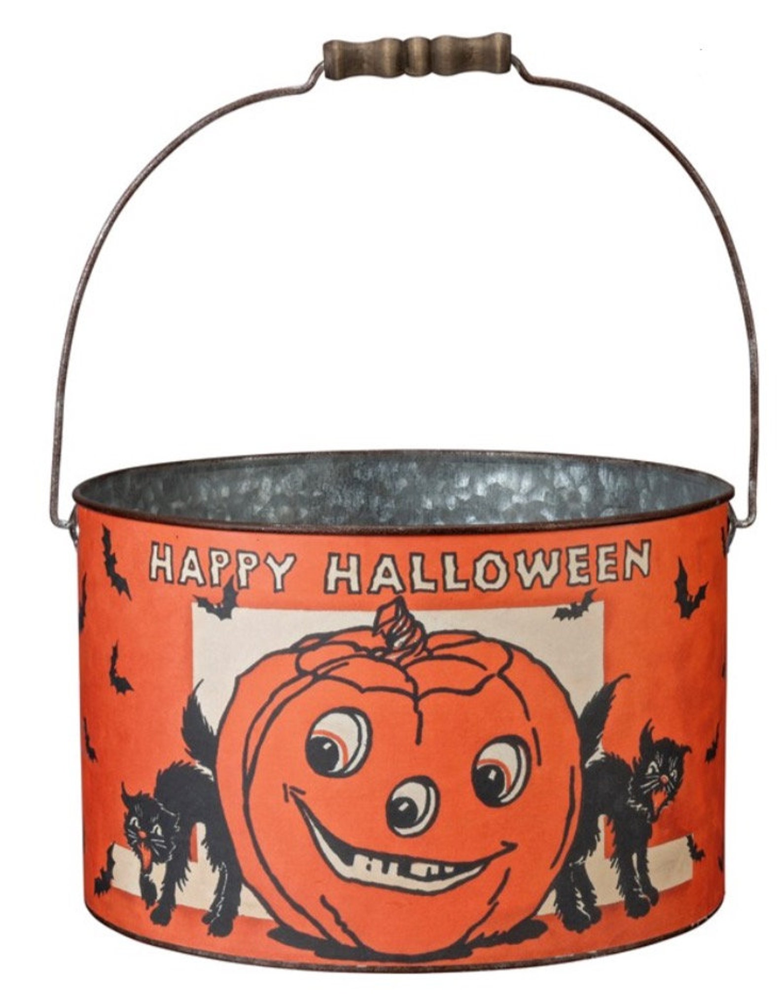 Lg. Vintage Retro Halloween Jack O Lantern Pumpkin Bucket - Etsy