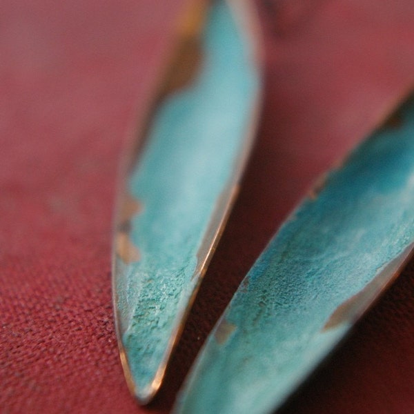 Watercolor Leaf Earrings