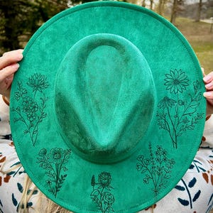 Burned fedora hat