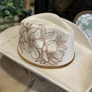Burned fedora hat