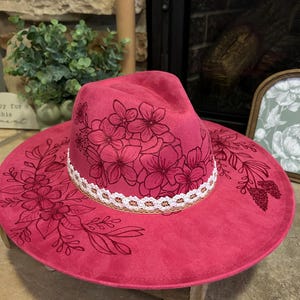 Burned fedora hat